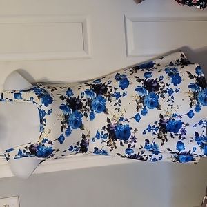 *Fensace Scoop Neck Sleeveless Tank Floral Dress